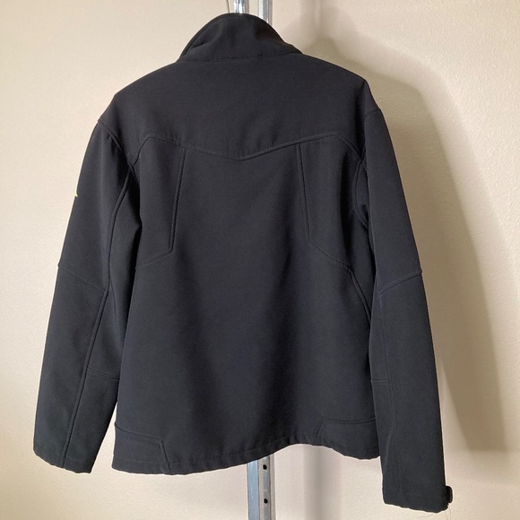 Snozu XL Men's Softshell Fleece Lined Jacket Black Full Zip Pockets - Picture 4 of 8